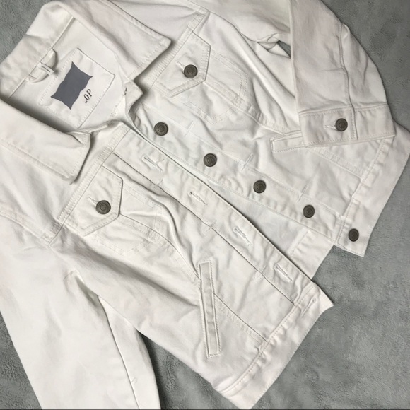 LOFT Jackets & Blazers - LOFT Ann Taylor White Denim Jean Jacket Petite